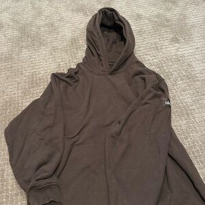 ALO Yoga chocol brown hooded sweatshirt